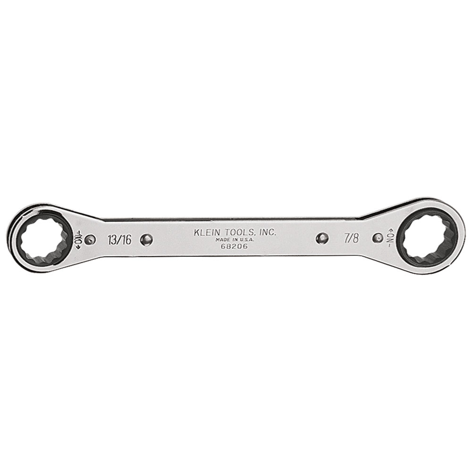 Klein Tools, Ratcheting Box Wrench 13/16 x 7/8in., Model# 68206